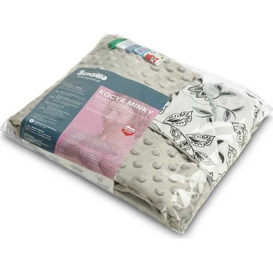 Lehká deka minky šedá Folk