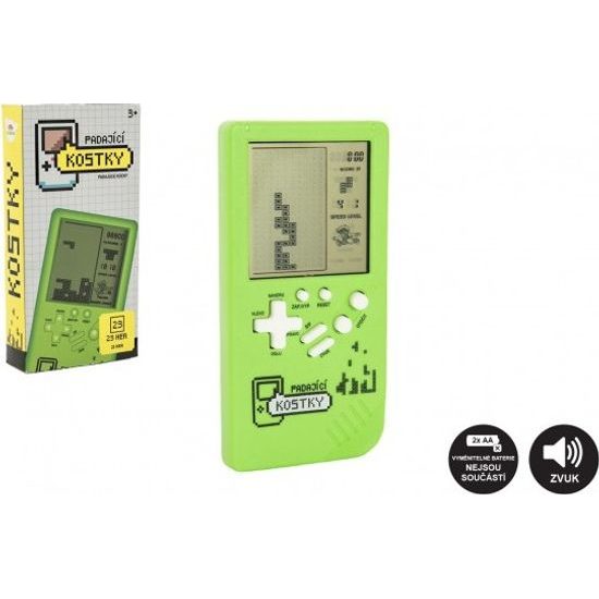 Digitální hra - Padající kostky hlavolam - zelená - na baterie