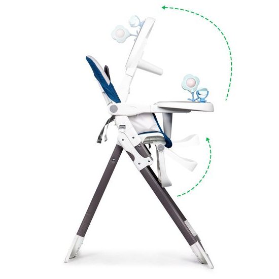 Ecotoys jídelní židlička 2v1 Sobík modrá