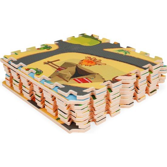 Ecotoys pěnová puzzle hrací deka Zvířátka 93 x 93 cm