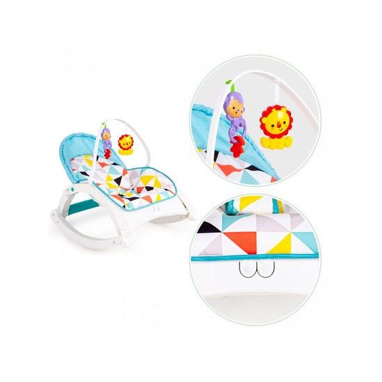Ecotoys kojenecké lehátko 3v1 s vibracemi a hudbou Animal 9