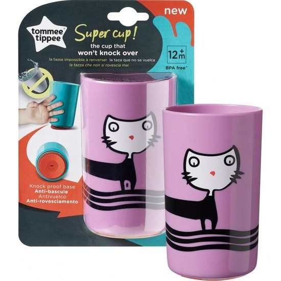 Tommee Tippee Stabilní hrnek Super Cup 300 ml 12m+ kočička