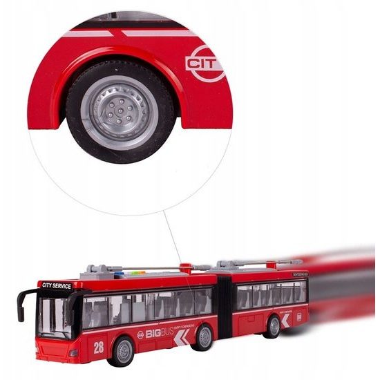 Dětský trolejbus se světlem a zvuky City Bus 1:16