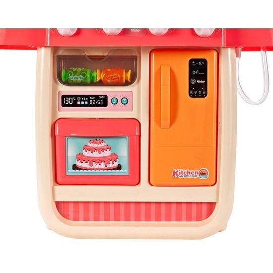 Detská kuchynka so zvukmi a parou Home Kitchen - ružová