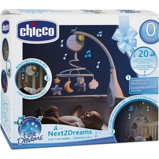 Chicco Kolotoč nad postýlku Next 2 Dreams modrý