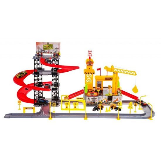 Majlo Toys parkovací garáž se zvuky + 8 autíček Building Parking