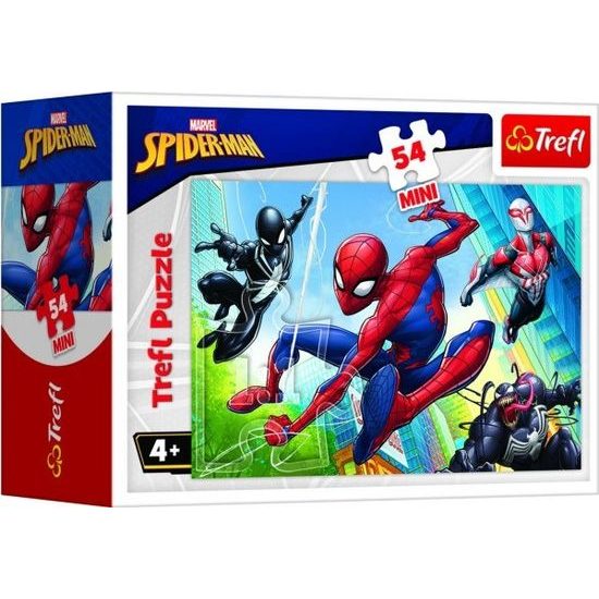 Minipuzzle 54 dílků Spidermanův čas - mix 4 druhy