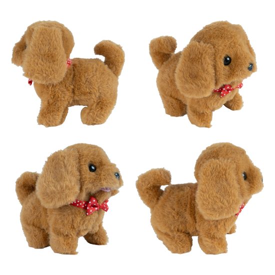 Štěkající plyšový pejsek s vodítkem Plush Pet