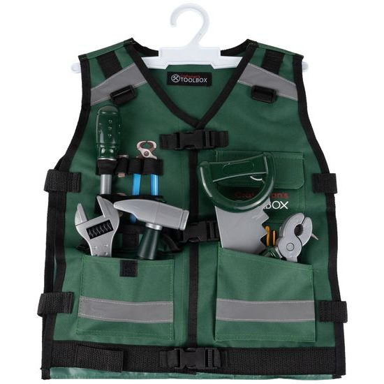 Sada dětského nářadí s vestou a helmou Craftmans Toolbox