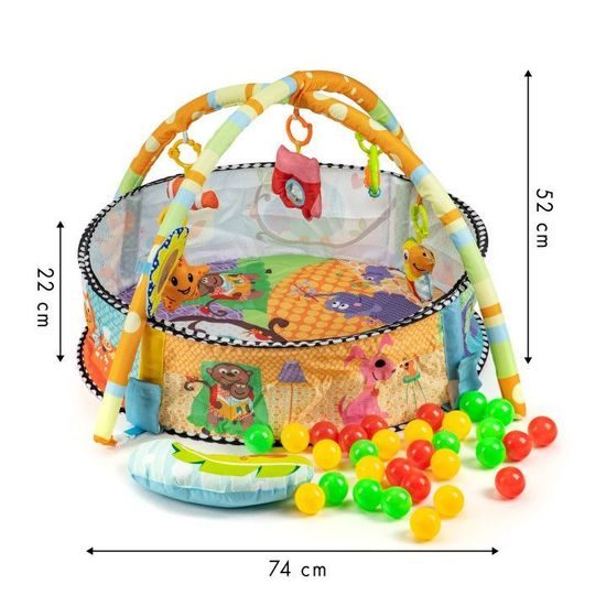 Ecotoys hrací deka 3v1 se 30 míčky Funny Ocean