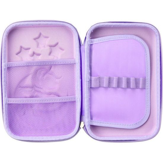 Rozkládací velký 3D penál Unicorn, fialová