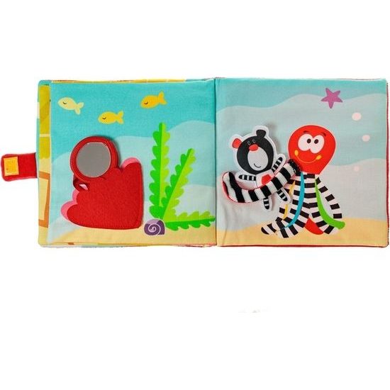 Hencz Toys měkká senzorická knížka Let balónem