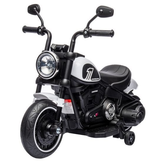 Dětská elektrická motorka Faster - bílá