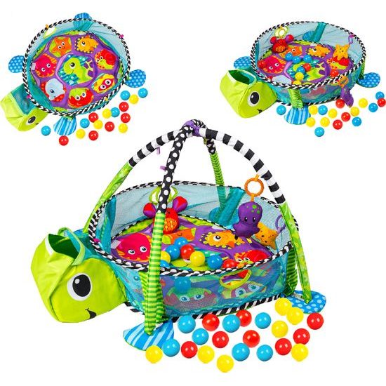 Ecotoys hrací deka s 30 míčky Želvička