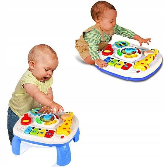 Doris edukační stoleček s piankem a zvuky 2v1