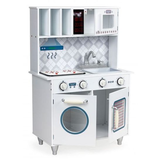 Ecotoys dětská dřevěná kuchyňka se zvuky a LED efekty Fancy Kitchen