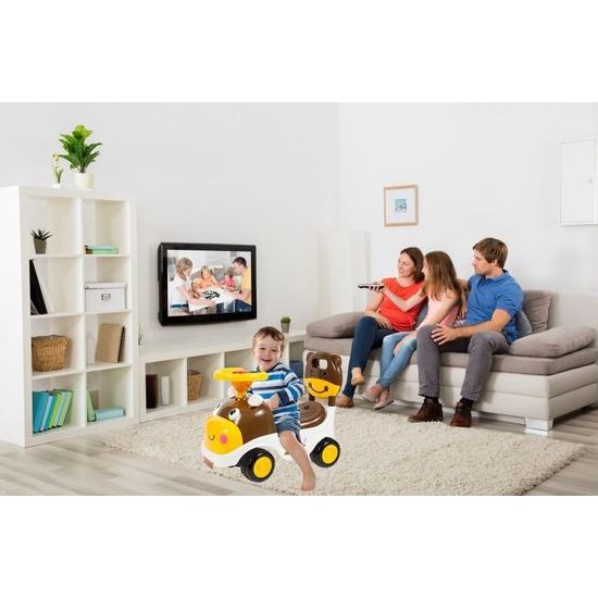 Dětské mini odrážedlo Kravička - hnědé