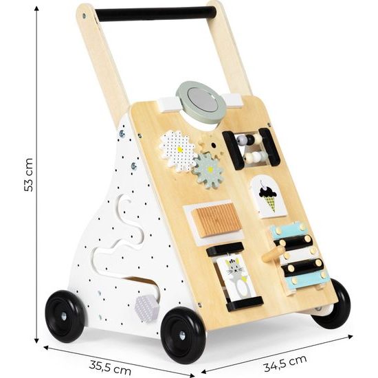 MALÁ VADA Ecotoys dřevěné edukační chodítko s cimbálkami