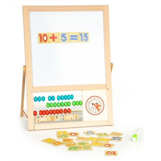 Ecotoys oboustranná kreslící tabule s počítadlem Abacus Board