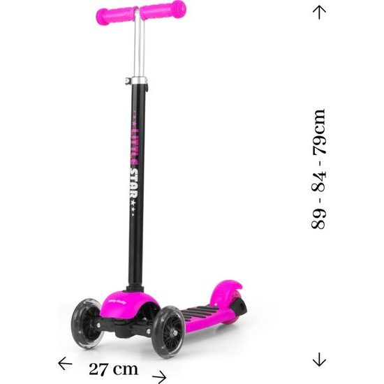 Dětská koloběžka Milly Mally Little Star pink