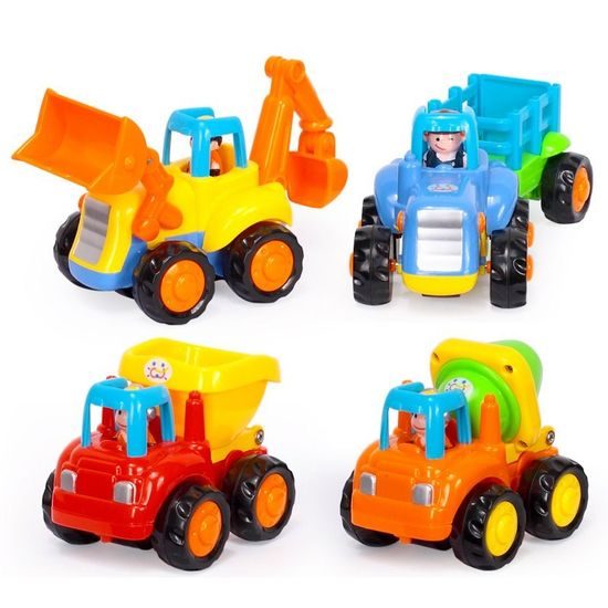 Huile Toys sestava 4 autíček na setrvačník Farm Country Vehicle