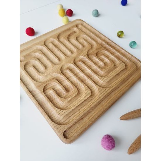 Grafomotorická deska - malá verze - varianta nature/labyrinth