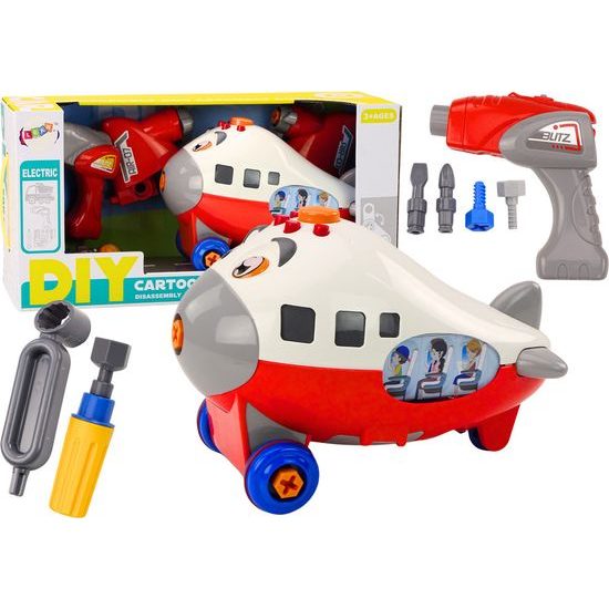 Letadlo ke šroubování, červená