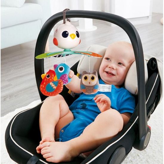 Huile Toys cestovný kolotoč nad postieľku s melódiami Bird Toys