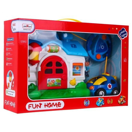 Autíčko na dálkové ovládání pro nejmenší Funny Police s policejní stanicí