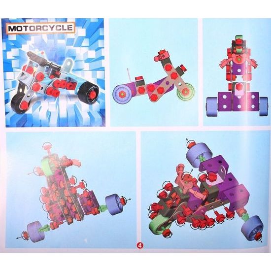 Konstrukční stavebnice s vrtačkou na baterie Junior Blocks 280 dílků