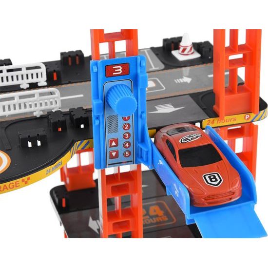 Patrové parkoviště, výtah pro auta s autíčky