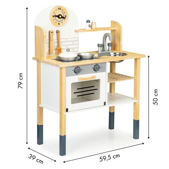 Ecotoys dětská dřevěná kuchyňka Clock Kitchen