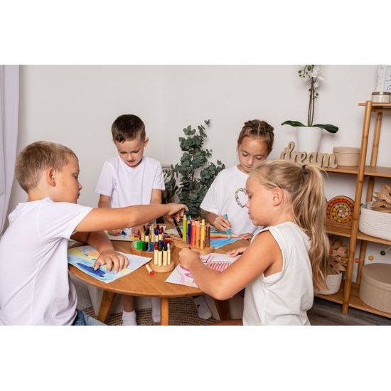 Dřevěný kulatý držák na voskovky