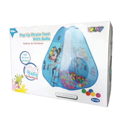IPlay dětský stan Piráti + 100 barevných míčků