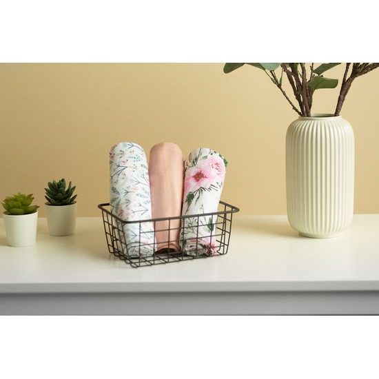 Mušelínová plena 3ks růžová