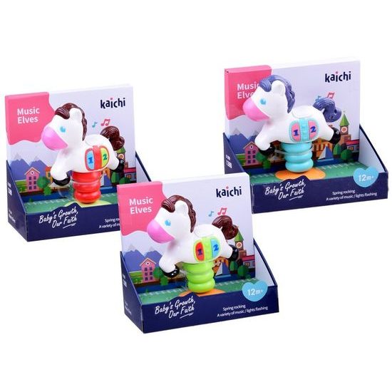 Interaktivní přísavka se světlem a zvuky Koník