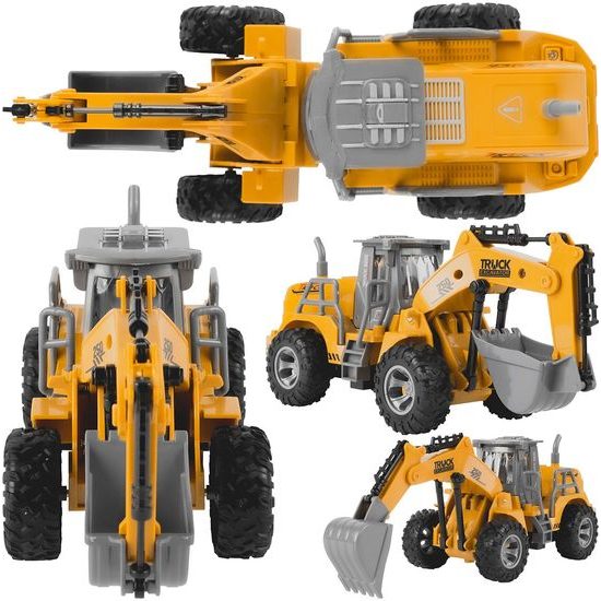 POŠKOZENÝ OBAL Bagr na dálkové ovládání Truck Excavator s pohyblivou lžící 1:36