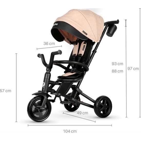 Tříkolka MILLY MALLY Qplay Nova Niello khaki