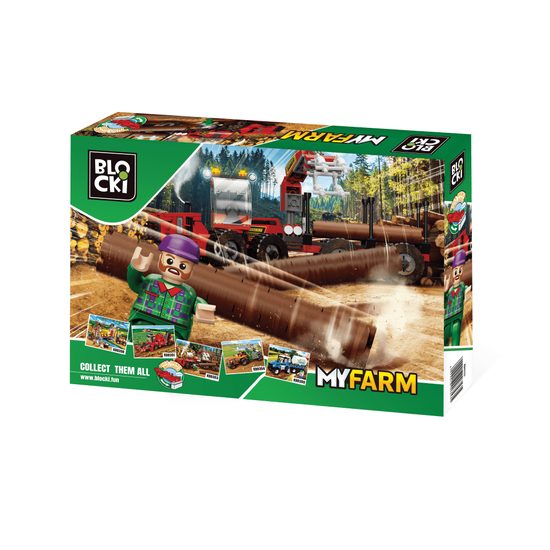 Blocki MyFarm stavebnice lesní traktor s příslušenstvím 241 dílků