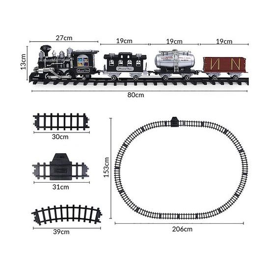 Vláčkodráha na baterie s kouřovými efekty a dálkovým ovládáním Classical Train