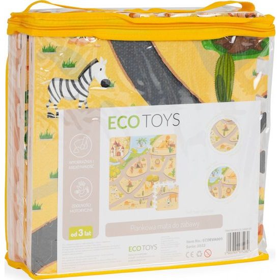 Ecotoys pěnová puzzle hrací deka Zvířátka 93 x 93 cm