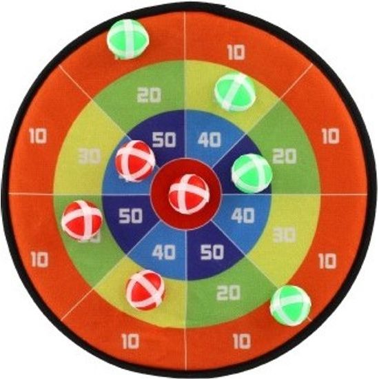 Terč na suchý zip oboustranný + míčky 8ks