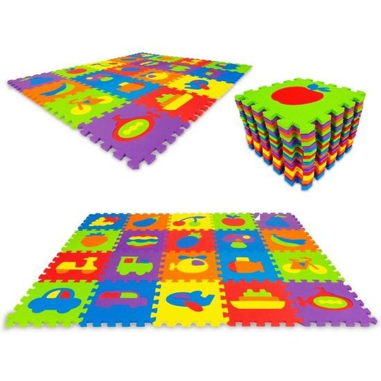 Ecotoys XXL pěnová puzzle hrací deka Happy Fruit