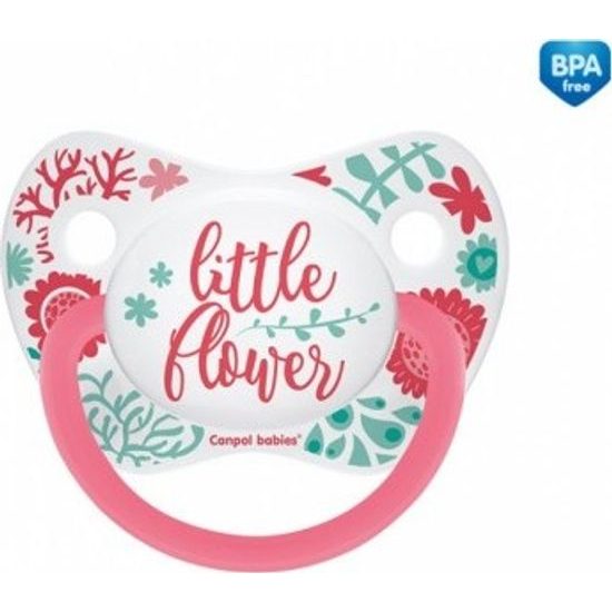 CANPOL 23/288 Dudlík silikonový symetrický 0-6m Divoký korál