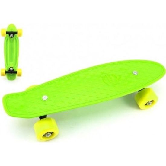 Skateboard - pennyboard - zelená, žlutá kola