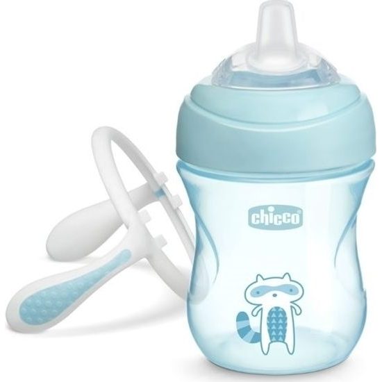 Chicco hrneček učíme se s držadly 200 ml modrá mýval