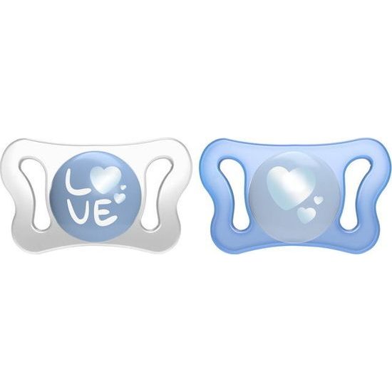 Physio Micro Silikonový dudlík - modrý 2ks