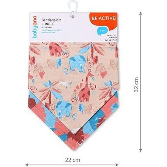 Dětský šátkový bryndáček - jungle 2ks