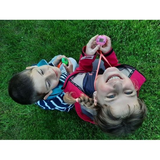 Zvířátko elektronické - přívěsek se šňůrkou - mix 3 barvy