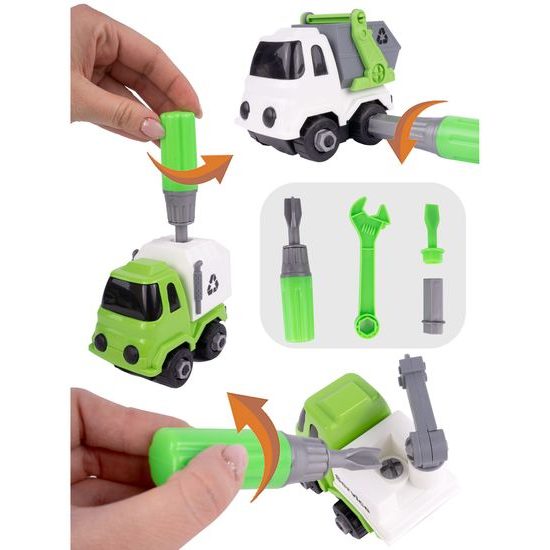 Šroubovací autíčko s kufříkem a 3 autíčky Sanitation Control